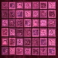 thumbnail image 1 of Ahgly Company Indoor Square Abstract Pink Modern Area Rugs, 5' Square, 1 of 4