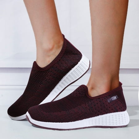 

Fashion Women s Casual Shoes Breathable Slip-on Wedges Outdoor Leisure Sneakers