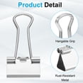 thumbnail image 3 of Uxcell 12 Pack Binder Clips, 19mm Metal Bull Dog Clips, Foldback Paper Clamps for Office Stationary Supplies Business Shops Kitchen Home, Silver, 3 of 5