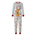 thumbnail image 2 of Elippeo Family Matching Christmas Pajamas, Baby Romper/Pet Clothes/Letter Snowflake Elk Print Long Sleeve Tops and Pants Sleepwear Set, 2 of 10