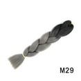 thumbnail image 2 of LEHOZIHEQ Two Color Big Braid, 24 Inch Braiding Hair Extensions High Temperature Synthetic Fibre, Pre Stretched Braiding Hair For Women, 2 of 3
