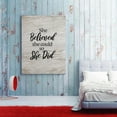 thumbnail image 6 of She Believed She Could So She Did Canvas Wall Art 12x16in Inspirational Sayings Canvas Pictures Artwork Posters Ready to Hang Modern Wall Paintings for Bedroom Living Room Kitchen New Home Decor, 6 of 7