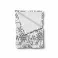 thumbnail image 2 of Floral Soft Flannel Fleece Throw Blanket, Monochrome Petals Traditional Nature Influences Essence Artwork Print, Cozy Plush for Indoor and Outdoor Use, 50" x 60", Dimgray, by Ambesonne, 2 of 6
