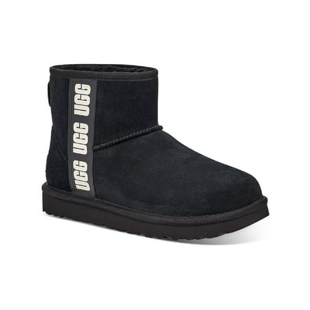 Ugg Womens Classic Mini Side Logo Suede Wool Lining Winter &Amp; Snow Boots