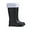 Black, variant on AUXDIQ Wellington Boots Women Mid-calf Wellies Waterproof Rain Boots Outdoor Garden Shoes