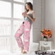 thumbnail image 5 of Balery Pink Flamingo Pantalones de pijama para mujer, pijamas ultraligeros, pantalones de estar por casa-Medium, 5 of 6