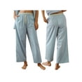 thumbnail image 3 of nvzhuang Women Pajama Pants, Elastic Waist Striped Pants Loose Casual Lounge Pants Sleepwear, 3 of 9