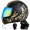 Black Gold Wing, variant on DOCRELD DOT Bluetooth Modular Motorcycle Helmet,Rainbow/Transparent lens Motorcycle Helmet,Dual Visor Full Face Flip up Integrated Motorcycle Helmets,Built-in Dual Speaker Microphone,Adults Men Women