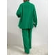 thumbnail image 5 of Conjunto de 2 piezas para mujer, blusa larga con dobladillo con abertura y pantalones de pierna ancha, 5 of 5