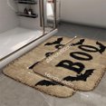thumbnail image 2 of 1pc Boo Bat Decoration Absorbent Non-Slip Bathroom Thickened Flannel Rug Decor,Soft,Quick Drying,Suitable For Indoor/outdoor Use,Bathrooms,Bedrooms,Kitchens,Terrace,Laundry Rooms,16"x24", 2 of 9