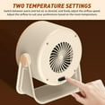 thumbnail image 5 of Homesteed Portable Heater Small Space Desk Heater Quiet Personal Indoor Heater with Dual Heat Settings for Bedroom Bathroom Office, 5 of 8