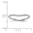 thumbnail image 6 of Solid 14k White Gold Diamond Wedding Band Ring Size 7.5 (.138 cttw.), 6 of 7