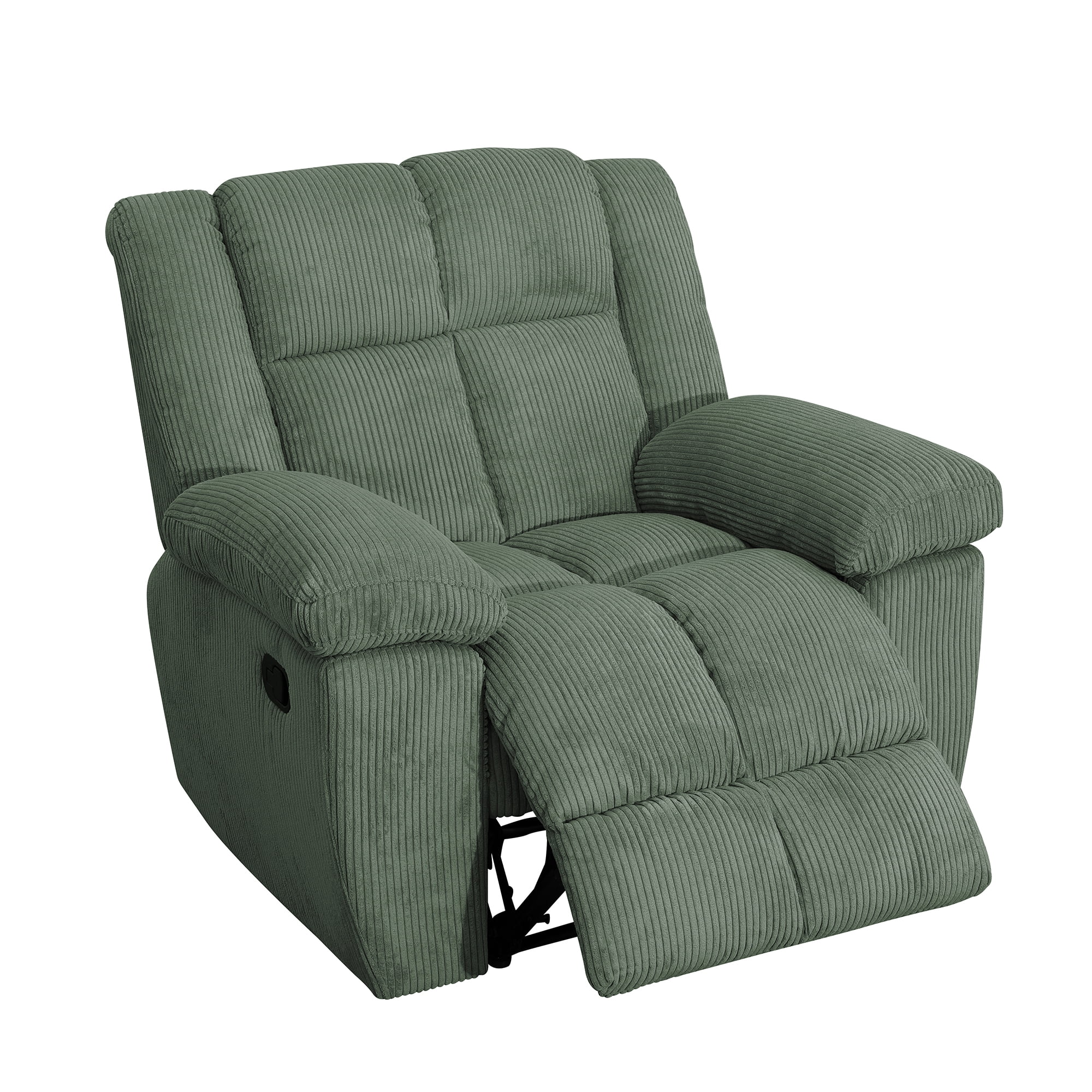 Gewnee Multifunctional Recliner, Corduroy, Adjustable Reclining Angle, Ideal for Living Room, Green