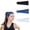 Black&Blue&White 3x, variant on CNEJRHG Women's Plain Color Wide Sport Headbands Non-Slip Elastic Yoga Headbands for Running & Gym Sweat-Wicking Workout Stretch Hair Bands, 9" x 3.7" Black