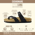 thumbnail image 5 of Cushionaire Luna Cork Footbed Sandals for Women – Comfortable Slip-On Women's Shoes with Genuine Suede Footbed & Arch Support | Slides for Women, 5 of 26