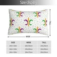 thumbnail image 4 of Kll Mardi Gras Carnival1 Pillow Covers Envelope Closure,Super Soft And Cozy Fuzzy Fleece Pillow Case Cover 14"X20", 4 of 8