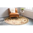 thumbnail image 4 of Unique Loom Tapis Motif Médaillon Versailles 8' x 8' Rond Ivoire/tan, 4 of 10