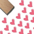 thumbnail image 2 of Heart Wood Stamp Valentines Rubber Stamps Natural Wooden Reusable Vintage Decorative Love Hearts Print Journaling Small Seals for Scrapbooking Journal Diary Letter Planner DIY Craft Findings, 2 of 8