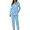 01-Blue1121, variant on Wxolcjlv Womens Cow Print Pajama Set Long Sleeve Button Front Straight Sleep Pants
