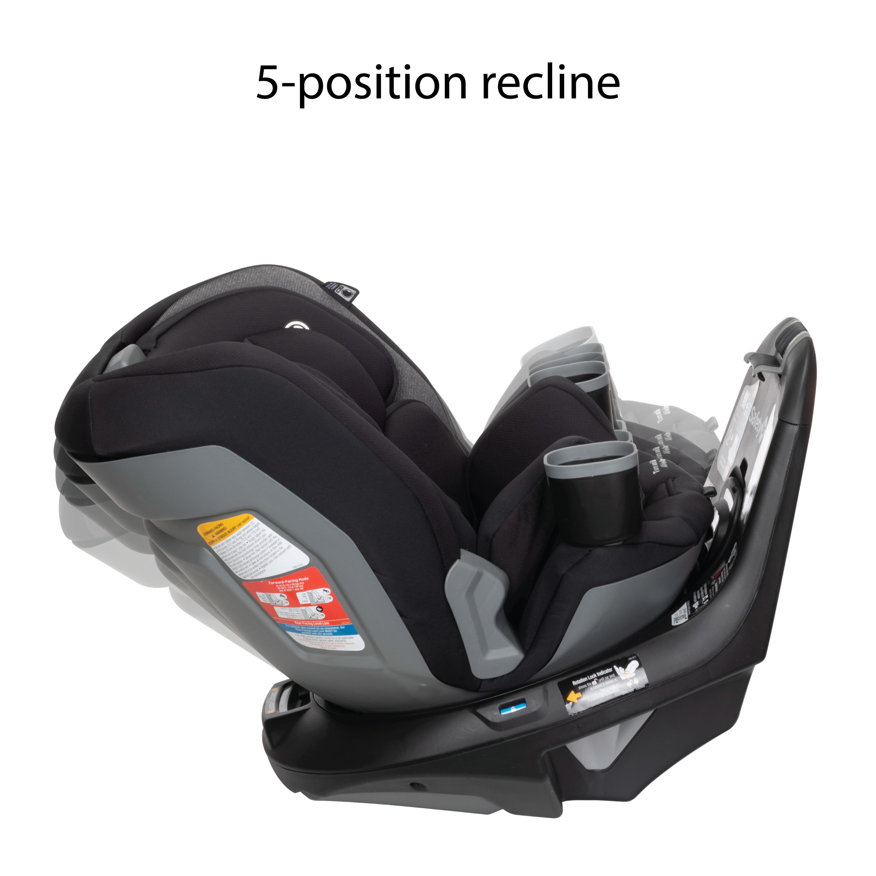 Safety 1st Turn and Go 360 Rotating All-in-One Convertible Car Seat, Black Beauty