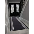 thumbnail image 5 of Custom Size Bordered Greek Key Meander Black Roll Runner Rug Customize Choice of Your&nbsp;Length by feet&nbsp;Slip Skid Resistant Latex Back Cut to Size Rug Runner, 5 of 9