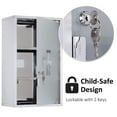 thumbnail image 3 of HOMCOM Wall Medicine Cabinet with Lock, Lockable Wall Cabinet, Silver, 3 of 8