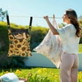 thumbnail image 2 of SEANATIVE Sunflower Clothespin Pouch Clothespin Bag with Hanging Hook Waterproof Clothes Pin Hanging Bag Space-Saving Clothespin Storage Organize Clothespin Bag, 2 of 7