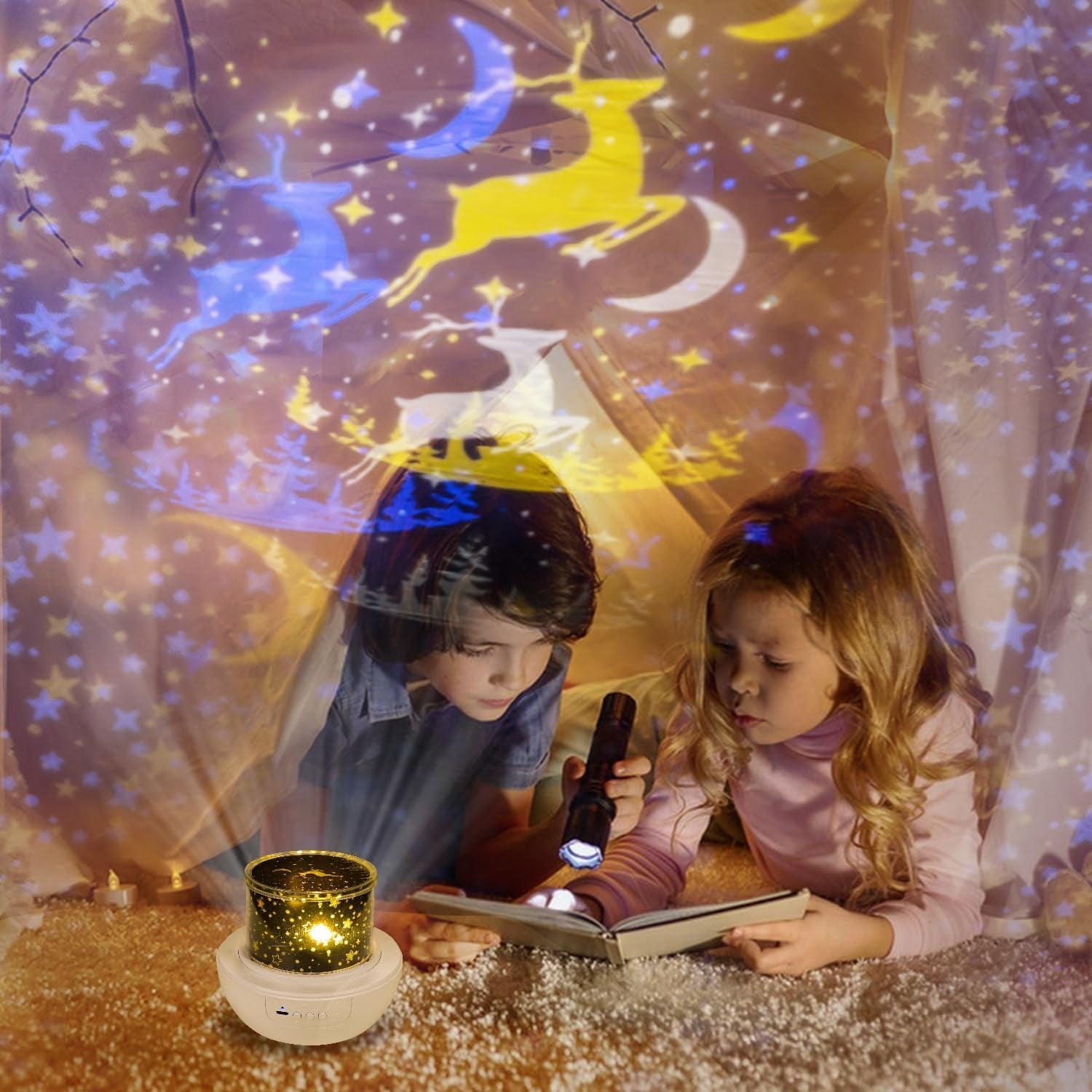 Night Light Star Projector for Kids, Galaxy Projector for Bedroom, Planetarium Projector Night Lights for Girls with 360° Rotating, Birthday, Christmas, Ceiling, Room Decor