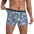 thumbnail image 3 of Men's Boxer Briefs, Cute Bear Stars Print Soft Comfy Mens Underwear Boxer Briefs Breathable With Widen Waist, 3 of 7