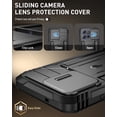 thumbnail image 5 of Poetic Revolution Case for Moto G Power 5G 2025 [Not Fit 2024 Version], [Slide Camera Cover], Full-Body Cover with Kickstand and Built-in-Screen Protector, Black, 5 of 5