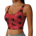 thumbnail image 2 of Rateoe Spider Print Womens' Sports Bras Scoop Neck Sports Vest- Padded U Back Seamless High Impact Support, 2 of 7