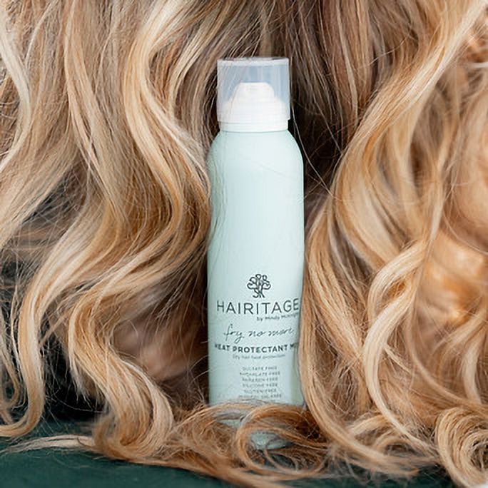 Hairitage Heat Protectant Spray for Re-Heat Styling, Up to 450F, 5 oz
