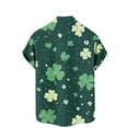 thumbnail image 4 of JURANMO Mens St Patricks Day Shirt Fashion Shamrock Printed Retro Bowling Shirts Short Sleeve Casual Button Down Holiday Shirts Green XXXXL Lightning Sales of Today, 4 of 6