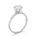 thumbnail image 2 of Faux Jewel 14K White Gold Plated Ring - 1.4 Ct Round Cut Moissanite Engagement Ring - 6 Prong Raised Setting Ring - Elegant Wedding Ring for Women's - Stunning Proposal Ring for Her, 2 of 4