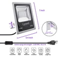 thumbnail image 2 of 30W Blacklight Flood Light with Plug, IP66 Waterproof, Blacklight for Dance Party, Glow in The Dark, Stage Lighting, Aquarium, Body Paint, Fluorescent Poster, Neon Glow, 2 of 7