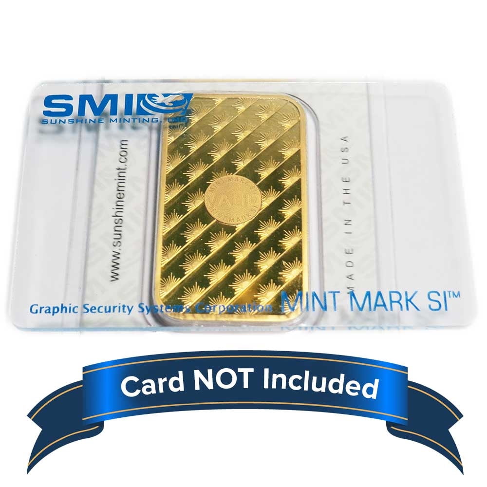 1 Gram Sunshine Mint .9999 Fine Gold Bar In Assay Mint Mark SI
