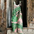 thumbnail image 2 of Pisexur Combinaisons Décontractées Summer pour Femmes Dressy Hawaii Print Manches Spaghetti Sangle Réglable Short en Vrac Combinaison avec Poches, 2 of 5