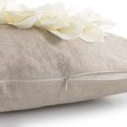 thumbnail image 6 of JWH 3D White Daisy Pillow Case Linen Blend Base Hand-Stitched Flower Center Decorative Cushion Cover for Living Room Bed 18"x18", 6 of 9