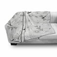 thumbnail image 3 of Dragonfly Soft Flannel Fleece Throw Blanket, Bohem Inspired Flying Butterfly Like Bugs and Flowers Dandelion Image, Cozy Plush for Indoor and Outdoor Use, 70" x 90", Black and White, by Ambesonne, 3 of 6