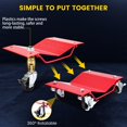 thumbnail image 4 of Car Dolly Set of 4, 6000 lbs/2722 kg Capacity Wheel Dolly, Heavy Duty Car Tire Dolly Wheels Cart Moving Cars, Heavy Duty Vehicle Dolly with 360° Rotational Wheel, Makes Moving A Car Easy, 4 of 7