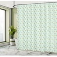 thumbnail image 4 of Ambesonne Ice Cream Shower Curtain, Frozen Desserts Cones, 69"Wx70"L, Earth Yellow and Mint Green, 4 of 4