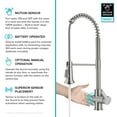 thumbnail image 3 of KRAUS Britt Touchless Sensor Commercial Pull-Down Single Handle Kitchen Faucet in Spot Free Stainless Steel, 3 of 18