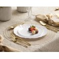 thumbnail image 3 of LUXE Collection White W/ Gold Rim 7.5" Premium Heavyweight Disposable Salad/Dessert Plastic Plates for Elegant Parties & All Occasions:120CT, 3 of 4