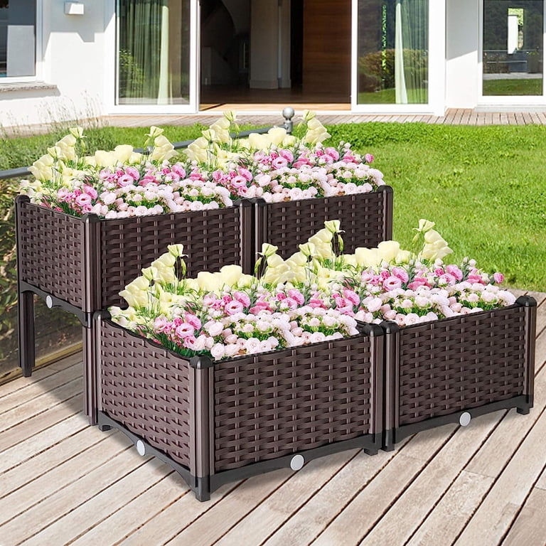 Stackable Plant Box Self Watering Vegetable Planter Boxes