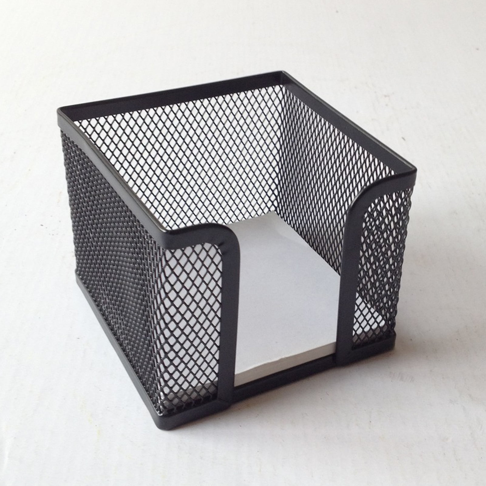 DGROEE Mesh Memo Holder, Black Metal Mesh Sticky Note Holder for Pen