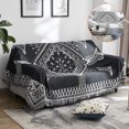 thumbnail image 2 of BUTORY Manta para Sofá Cama, Manta Geométrica para Sofá de Doble Cara en Blanco y Negro, Manta Multifuncional, Manta para Sofá Tejida de Algodón de Doble Cara, Funda para Sofá con Decoración para Sala de Estar, 2 of 9