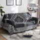 thumbnail image 2 of BUTORY Manta para Sofá Cama, Manta Geométrica para Sofá de Doble Cara en Blanco y Negro, Manta Multifuncional, Manta para Sofá Tejida de Algodón de Doble Cara, Funda para Sofá con Decoración para Sala de Estar, 2 of 9