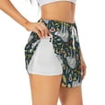 thumbnail image 3 of Lsque Cute Sloth Printed Women's Running Shorts with Liner Pockets,Elastic Quick Dry Workout Athletic Gym Yoga Shorts,Womens High Waist Shorts-Large, 3 of 9