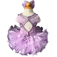 thumbnail image 3 of Jenniferwu G090 Infant Toddler Baby Newborn Little Girl's Pageant Party Birthday Dress Lilac Size 3-6M, 3 of 4