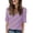 Purple, variant on Casual Loose Fit Short Sleeve V Neck T Shirt Soft Everyday Basic Top Comfortable Breathable Tee